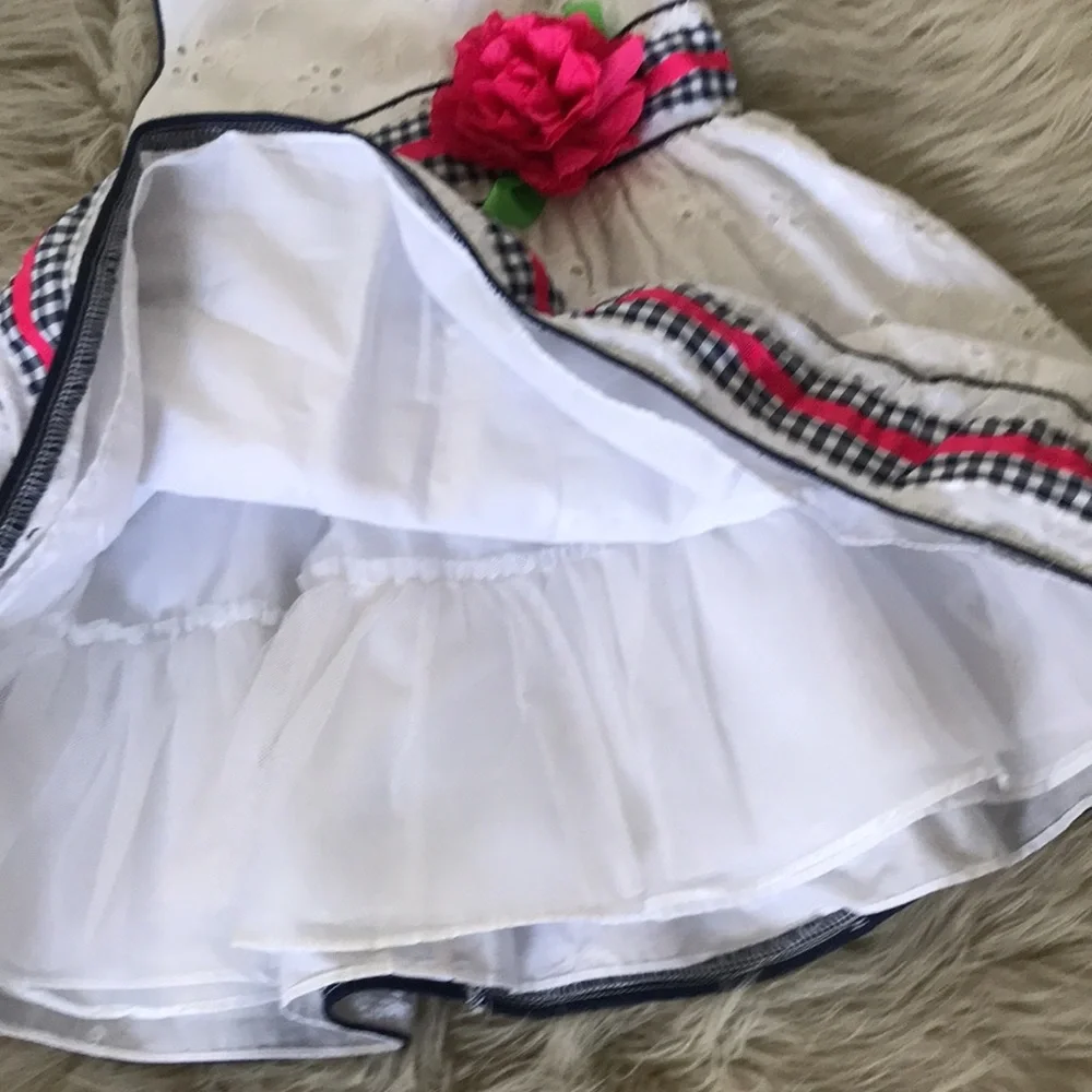 SWEETHEART ROSE Girls White Eyelet Formal Summer Dress | 3